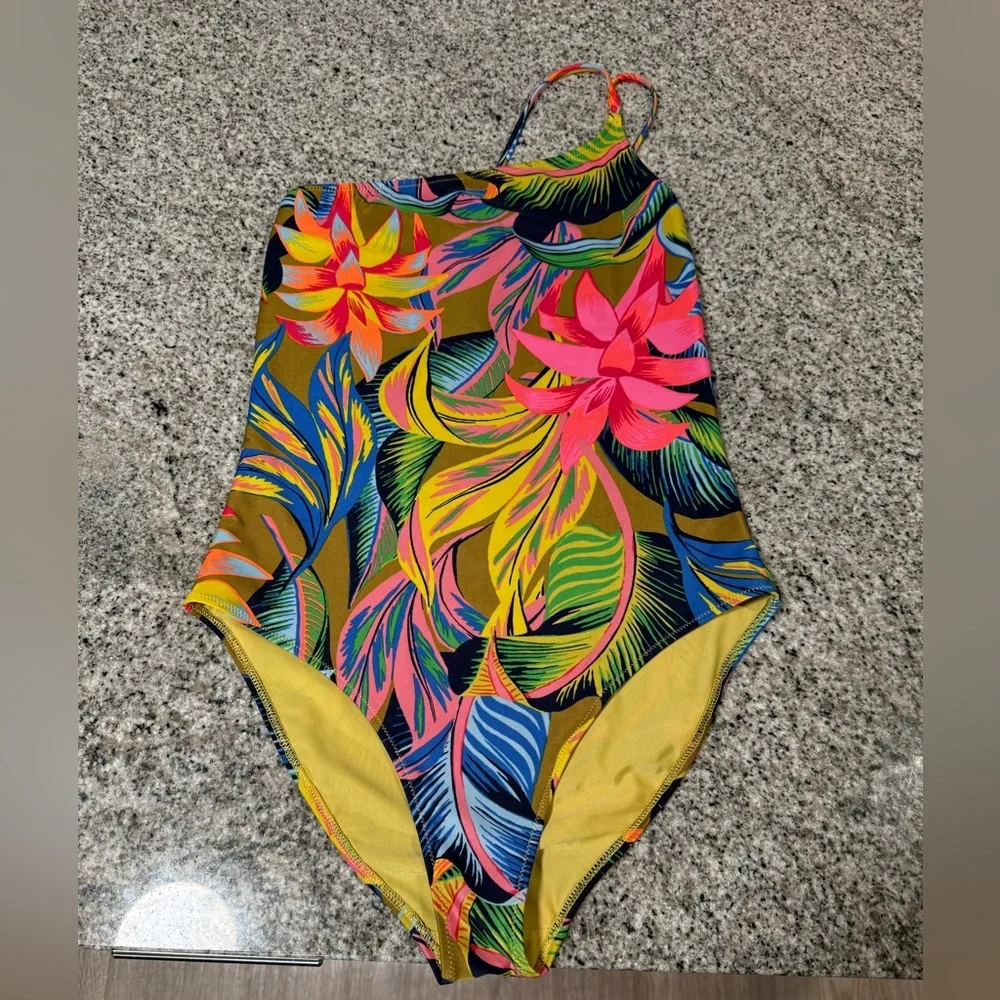 Aerie One Shoulder One Piece Swimsuit EUC Size Medium - Picture 6 of 8